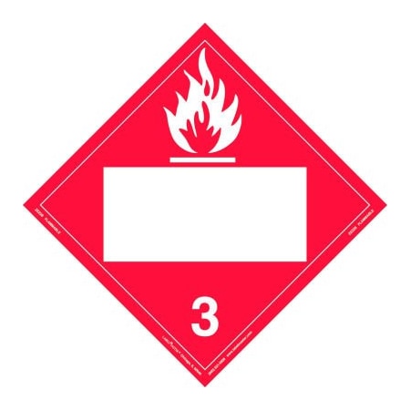 American Labelmark Co LabelMaster ZEZ2B Flammable Liquid Placard, Blank, Removable Vinyl, 25/Pack ZEZ2B